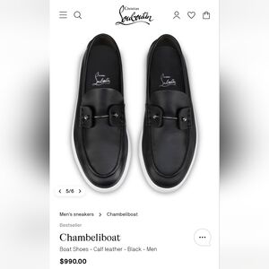 Christian Louboutin Chambeliboat Leather Loafers Sz 41 Like New